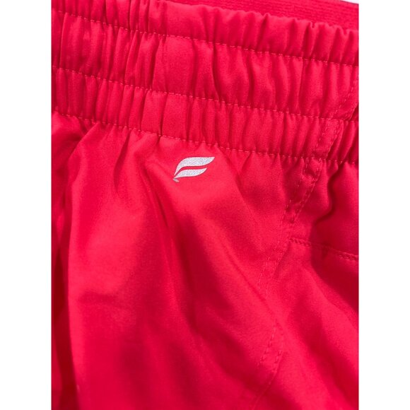 Fabletics Red Athletic Running Shorts Inner Liner S Womens Lightweight - Picture 7 of 9